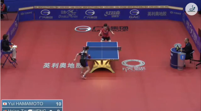 China Open 2014 Highlights:浜本由惟 Vs Cheng Hsien Tzu (Q. Group) 卓球動画