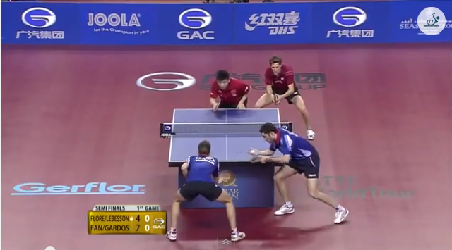 Qatar Open 2014 Highlights: 樊振東/Robert Gardos vs Tristan Flore/Emmanuel L. (1/2 Final) 卓球動画