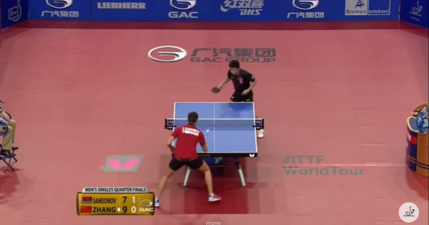 2015年ドイツオープン男子シングルス準々決勝　サムソノフ vs 張継科